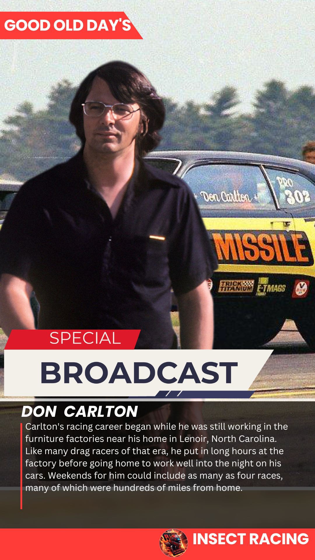 Insect - Don Carlton. Carlton's racing career began while he was still ...