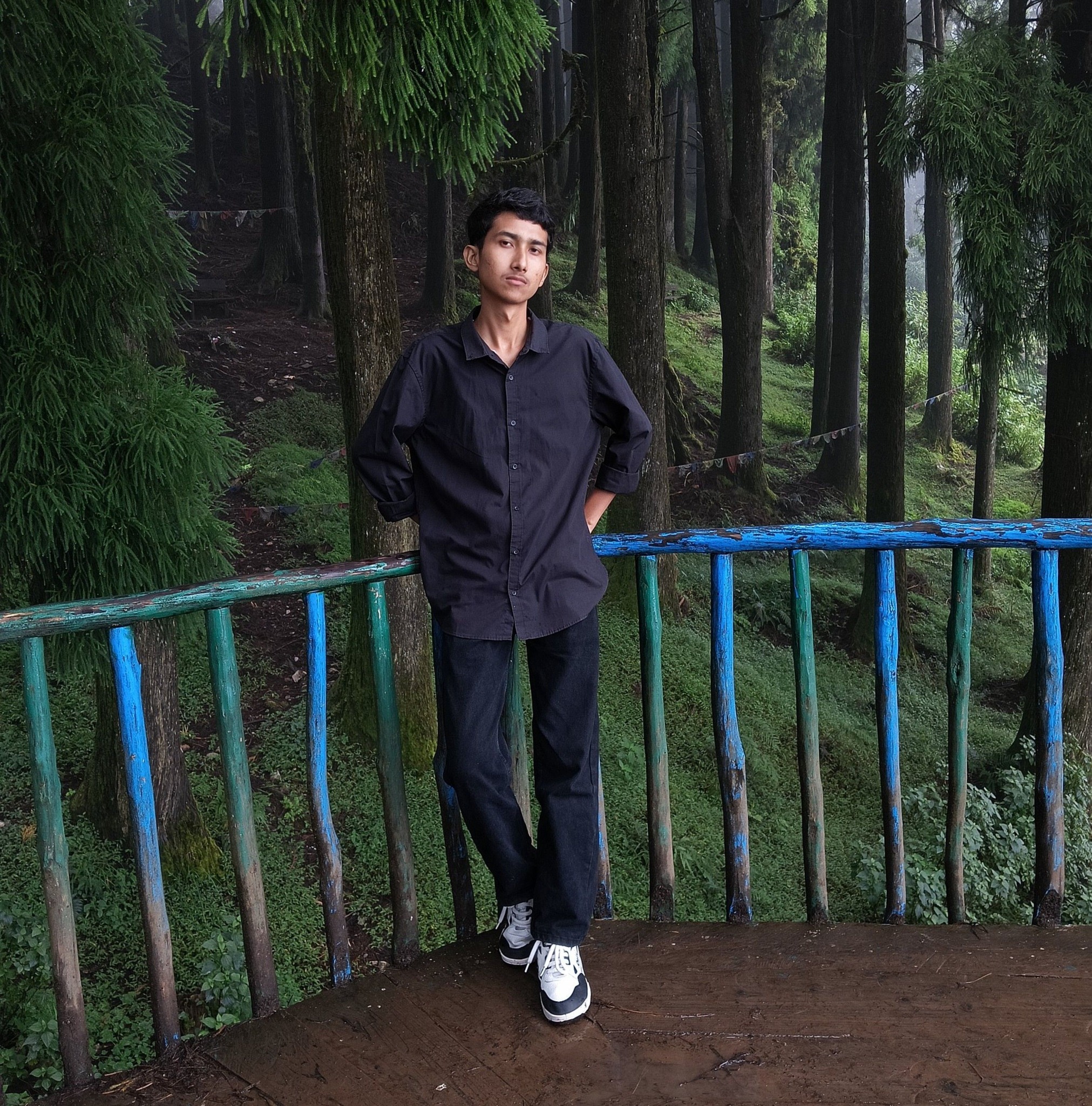 Create a realistic photo of a young man standing beside Rias Gremory ...
