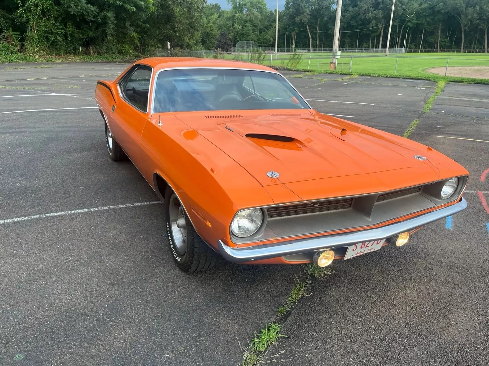 Unsold 1970 orange cuda with numbers engine