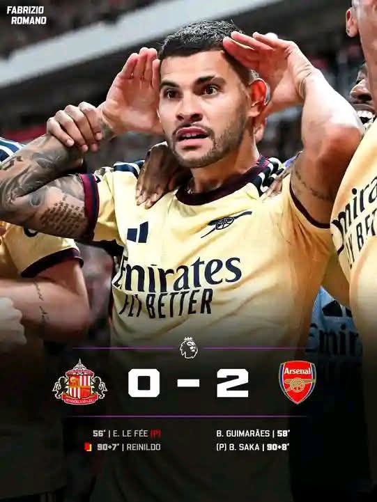 ARSENAL INARRESTABILE: Guimarães e Saka trascinano la vittoria contro il Sunderland dopo il rigore parato a Raya!