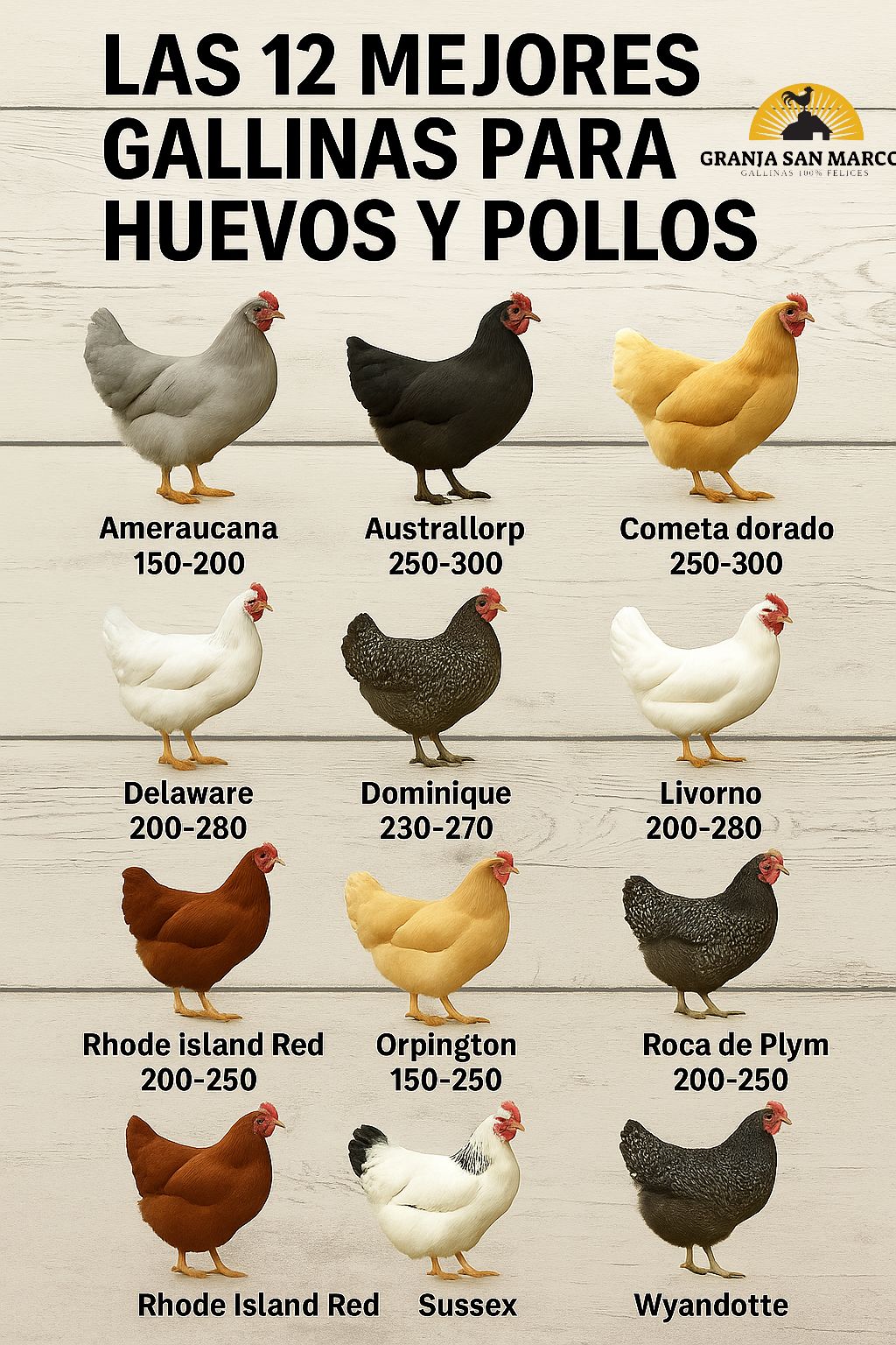 Granja - 🐔 ¿Sabes cuáles son las mejores razas de gallinas para huevos ...