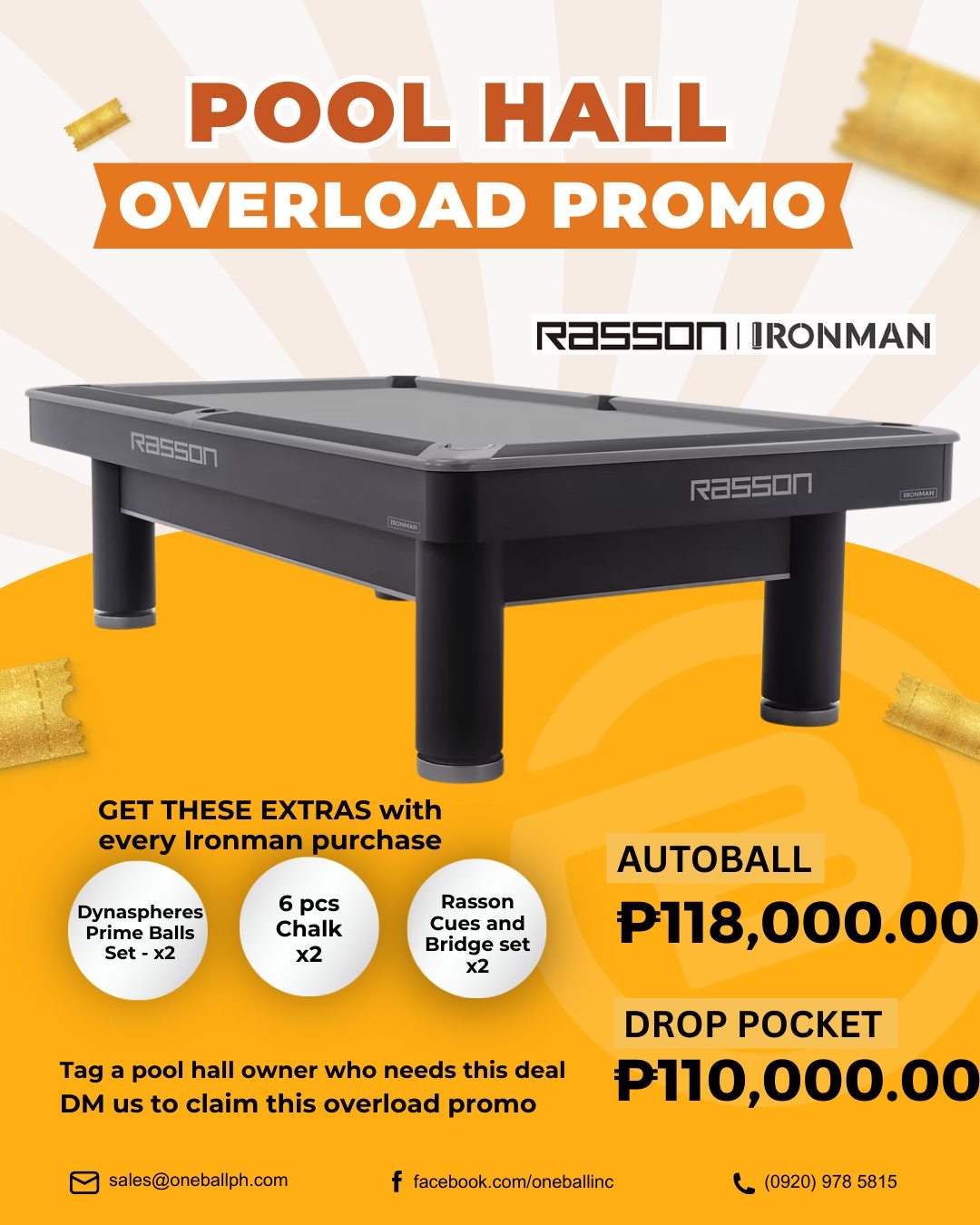 OneBall - POOL HALL OVERLOAD PROMO Looking to upgrade your pool hall ...