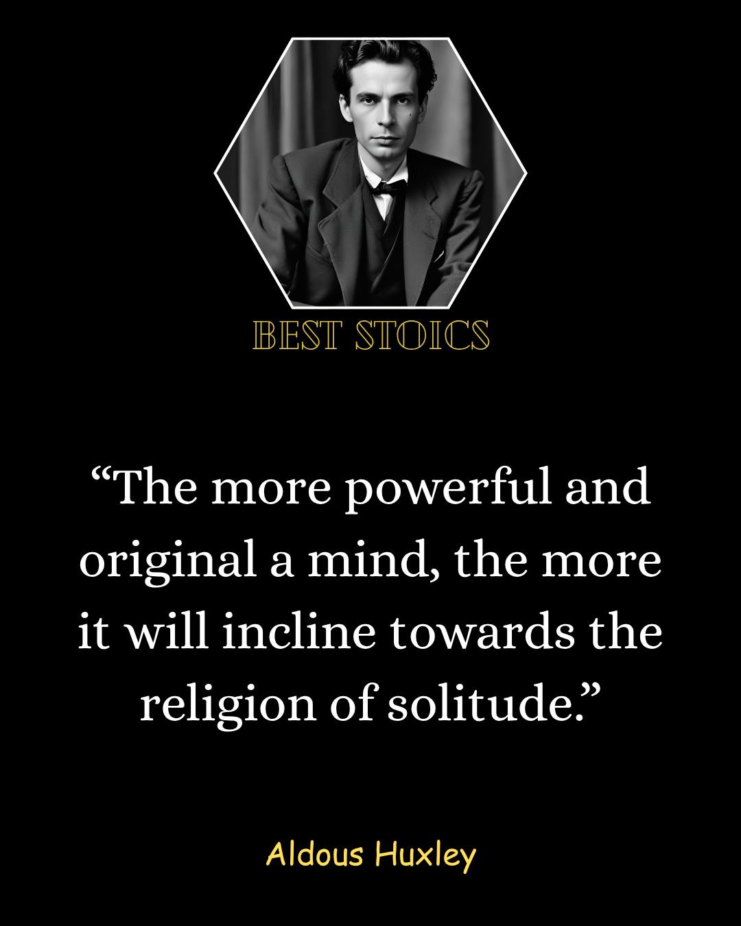 Solitude awakens true genius and creativity