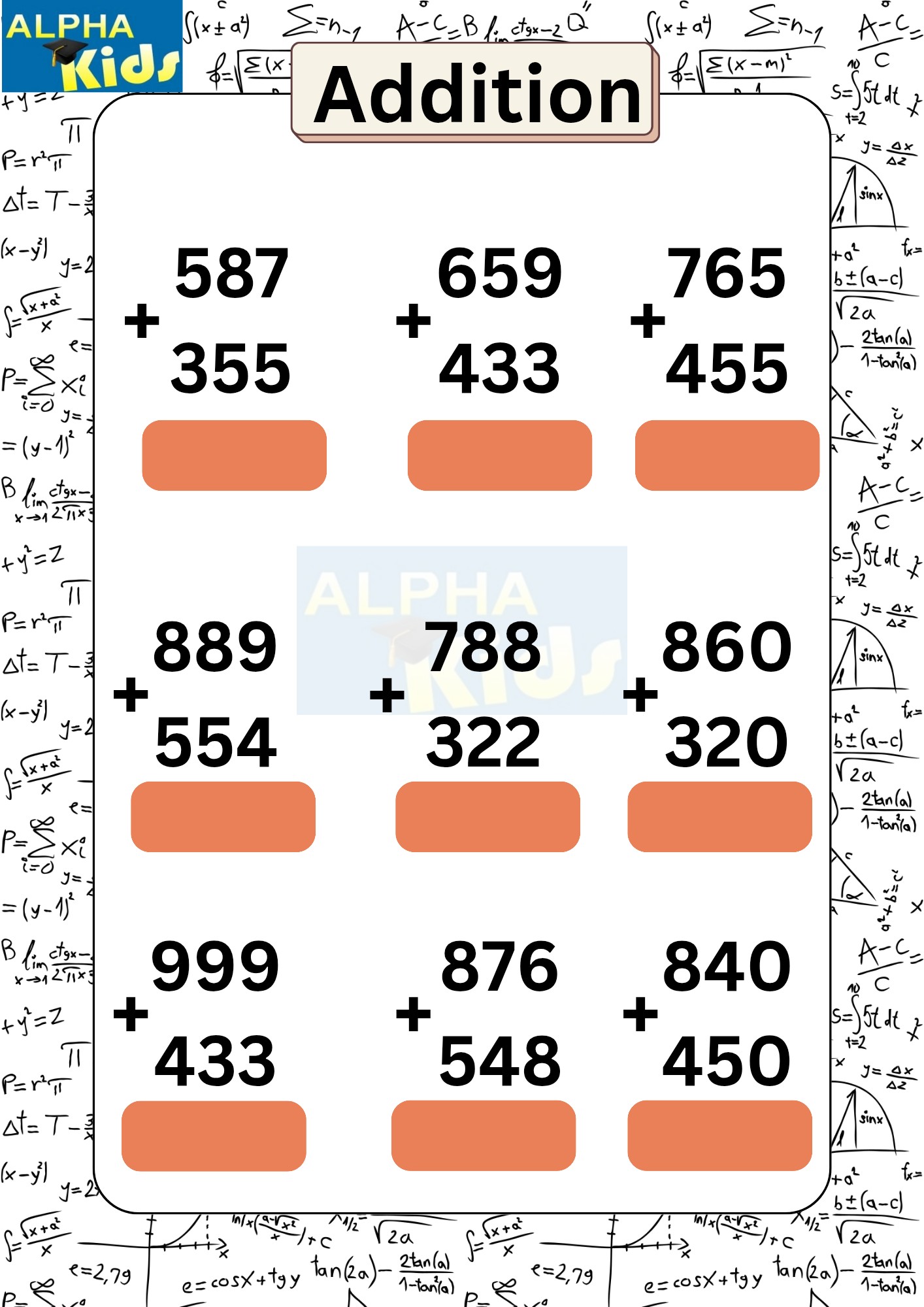 Math worksheet... - Alpha kids :worksheets and activities | Facebook