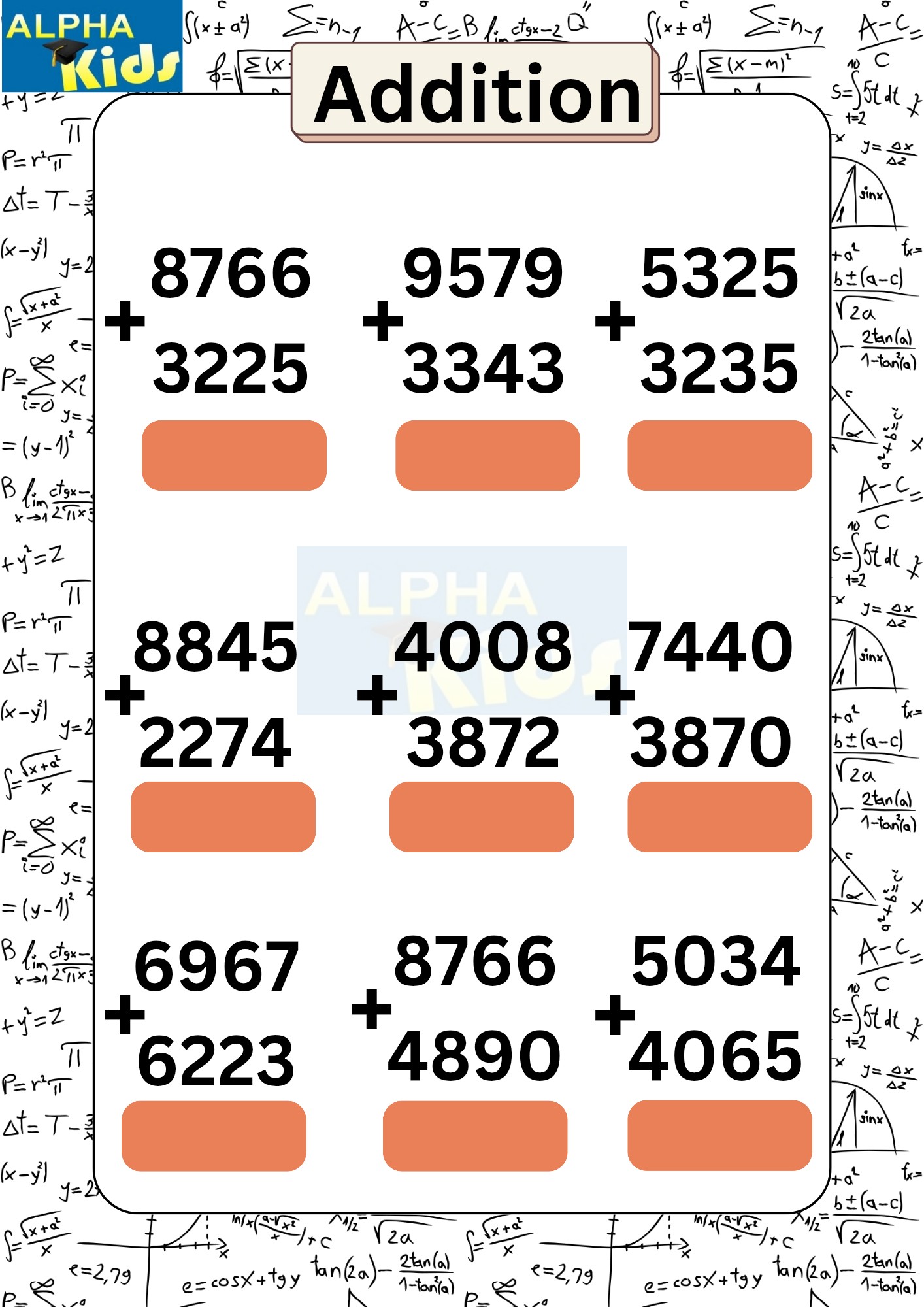 Math worksheet... - Alpha kids :worksheets and activities | Facebook