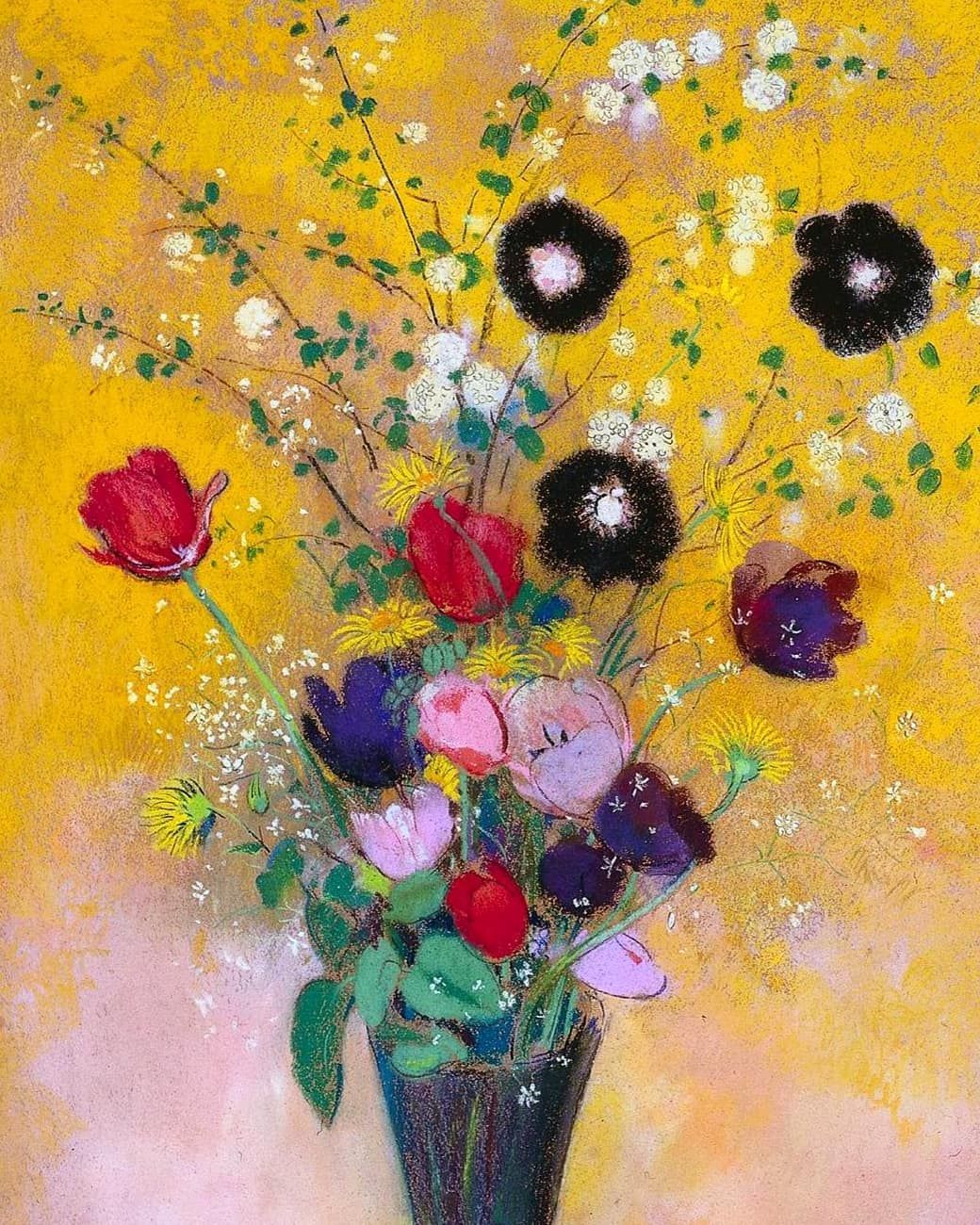 Odilon Redon (French, 1840-1916) Flowers in a Vase, c. 1905