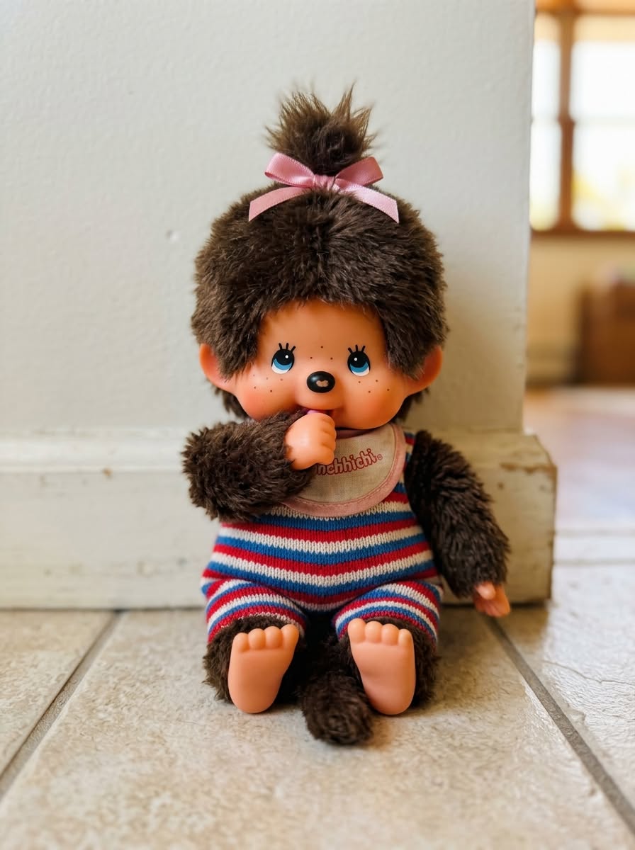 Found this 1974 monchhichi for 99¢ at a local goodwill 🥹🤩 I will