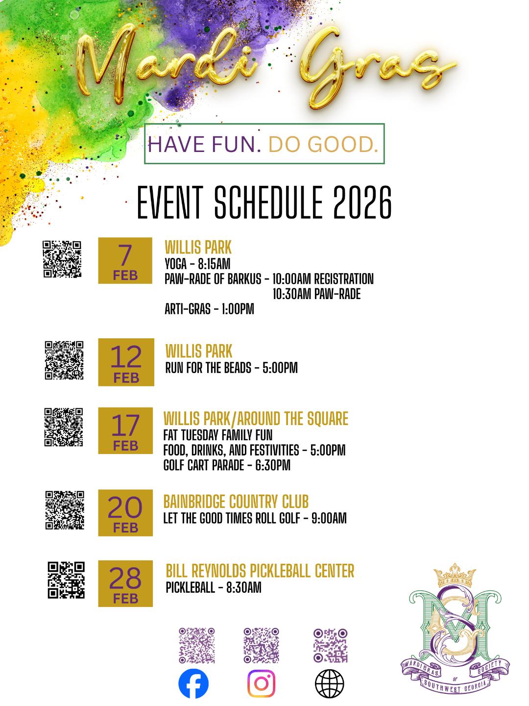 So many upcoming events and a... - Mardi Gras Society of SWGA | Facebook
