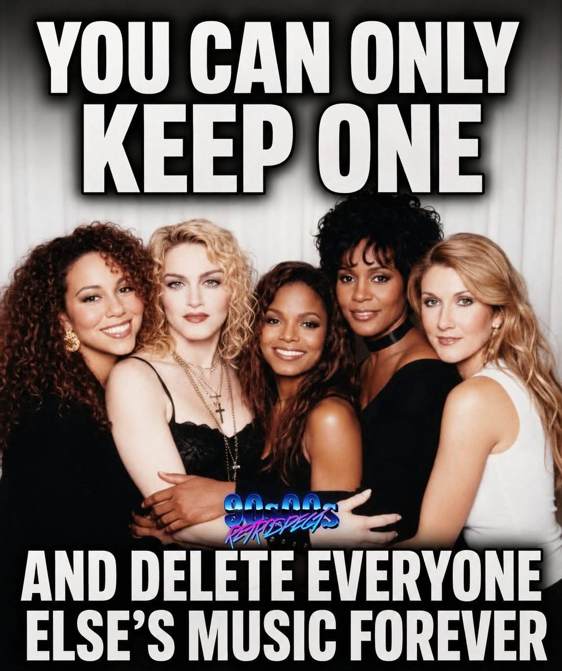 Mariah Carey, Madonna, Janet Jackson, Whitney Houston, and Celine