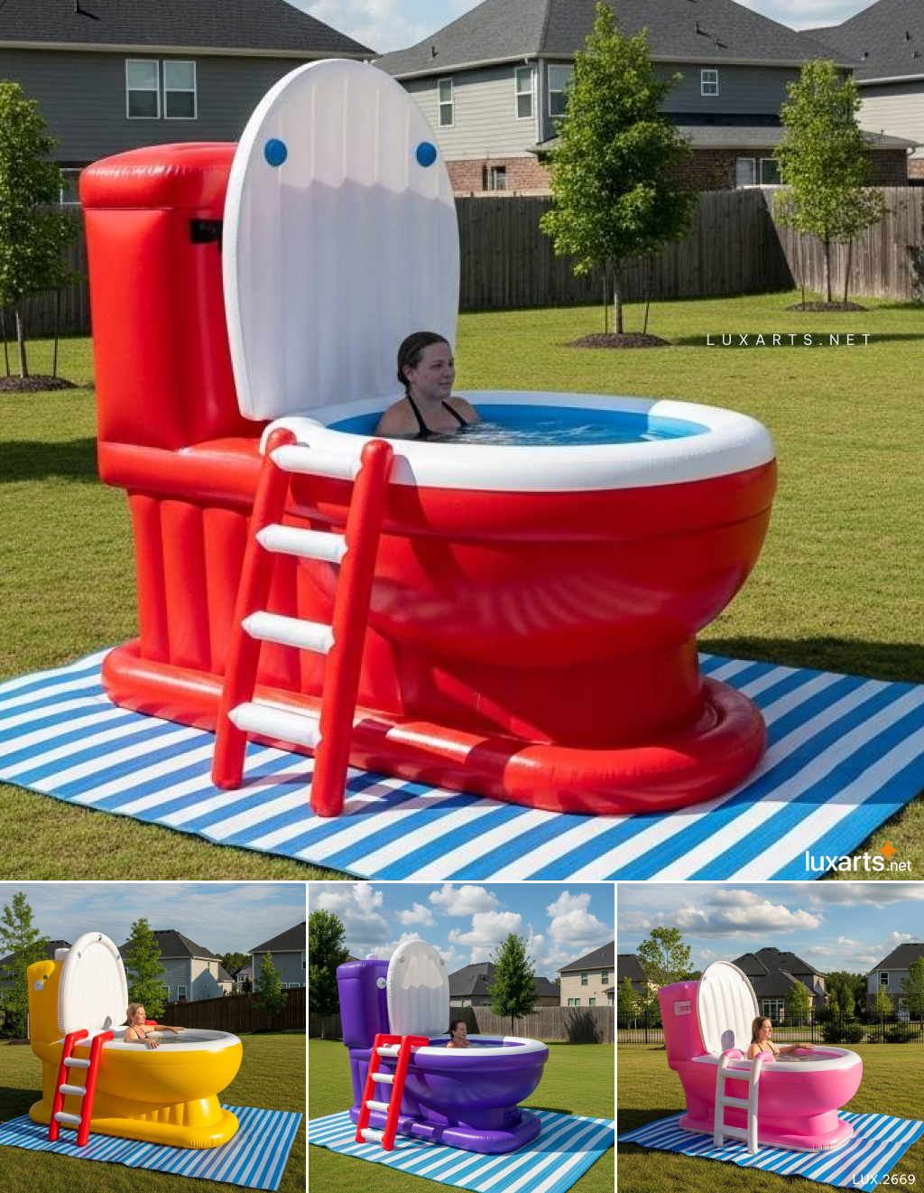 LuxArts - Stunning 🤣 https://luxarts.net/toilet-shaped-inflatable-pools ...