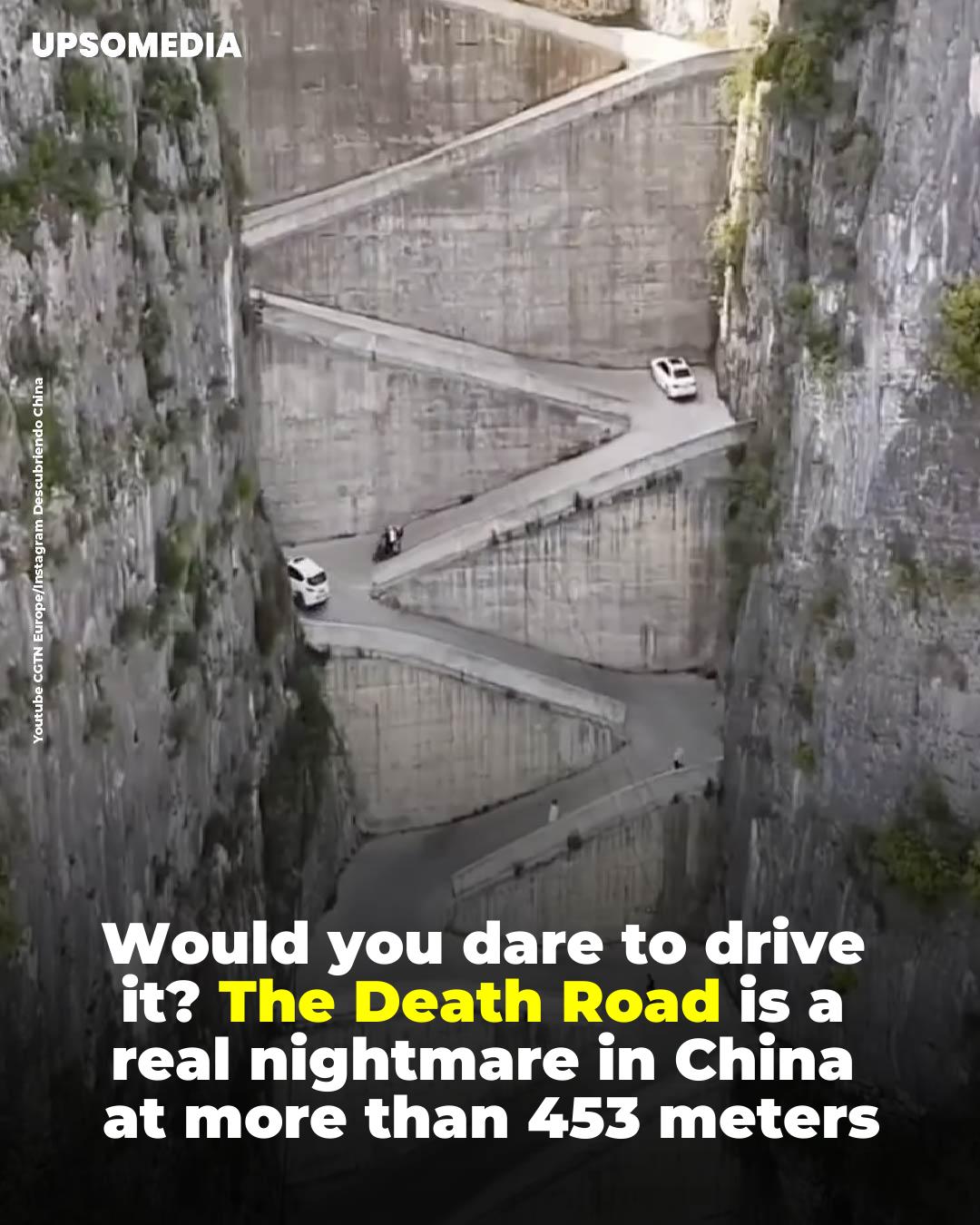 A terrifying zigzag road in China's Chongqing, dubbed a “driver's