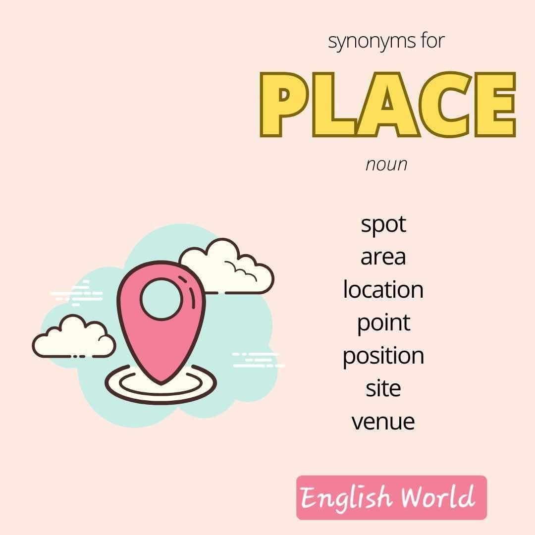 Teachers and Learners of English | Other words for place ... | Facebook