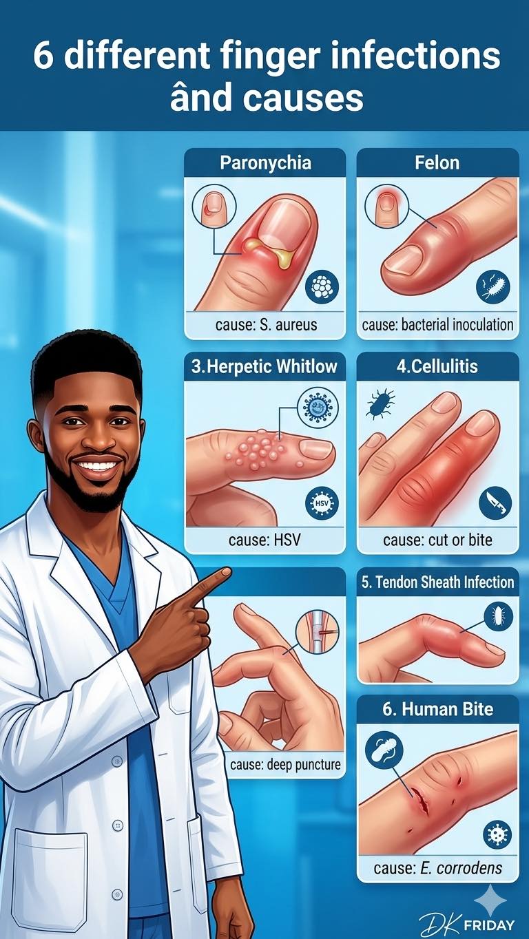 6 common finger infections and their causes