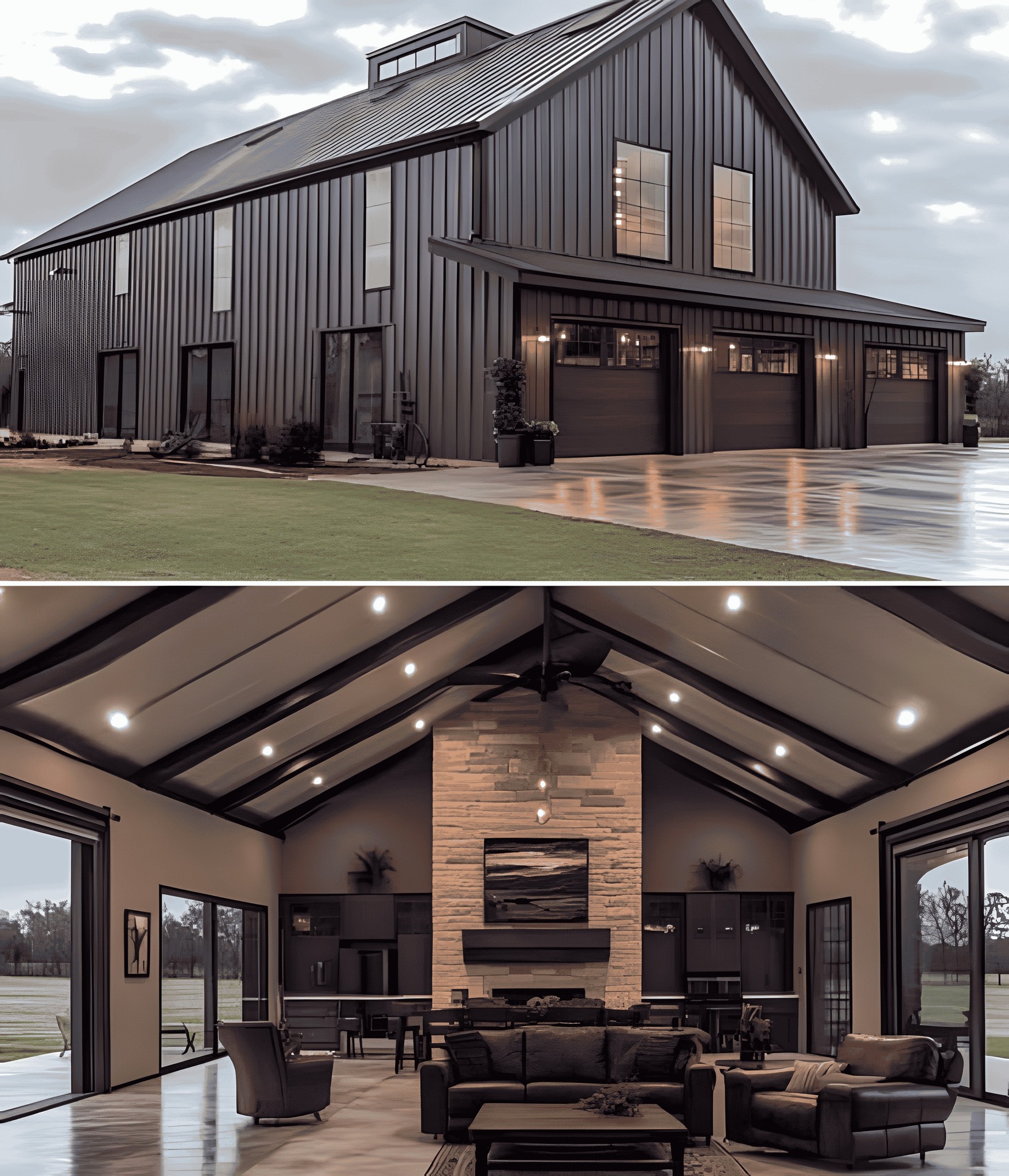 DIY - Beautiful Barndominium with a dark, dramatic exterior! That ...