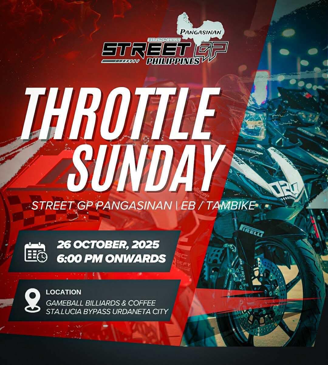 THROTTLE SUNDAY IS ON! 💨🔥... - Street GP Philippines | Facebook