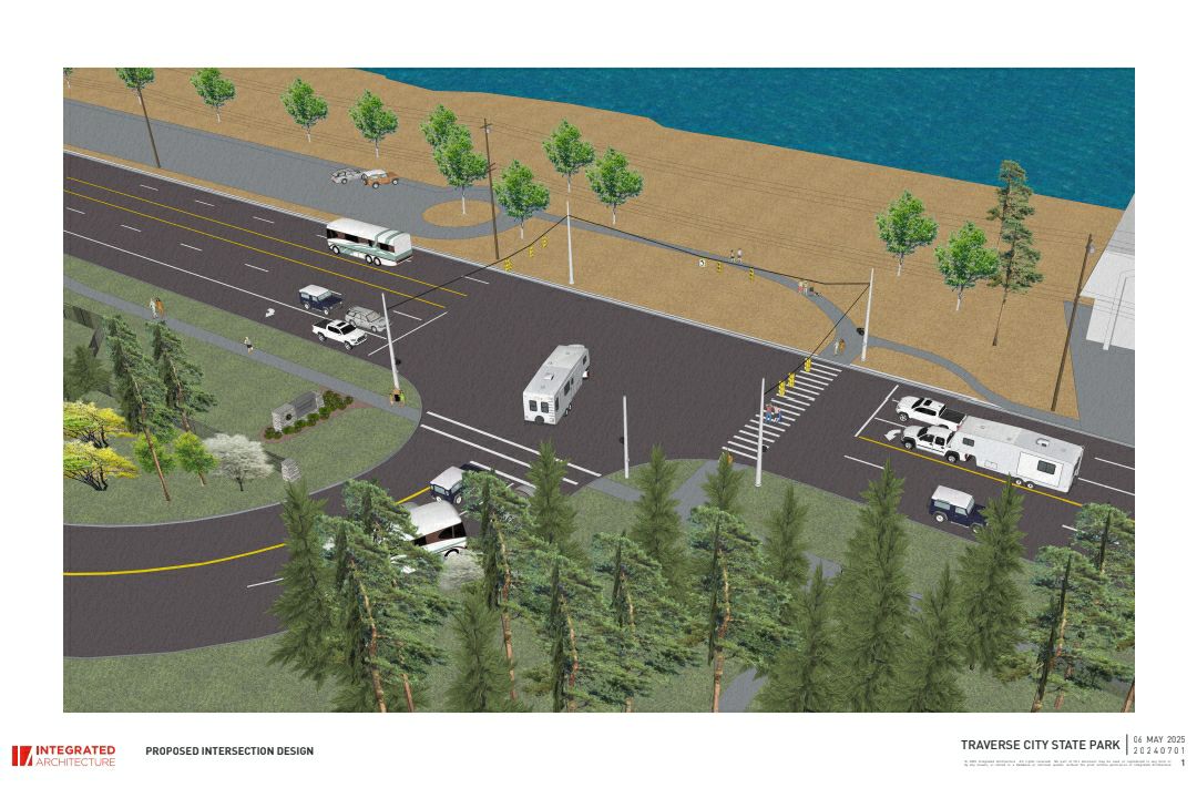 Traverse - Here is a rendering of the new road intersection at the park ...