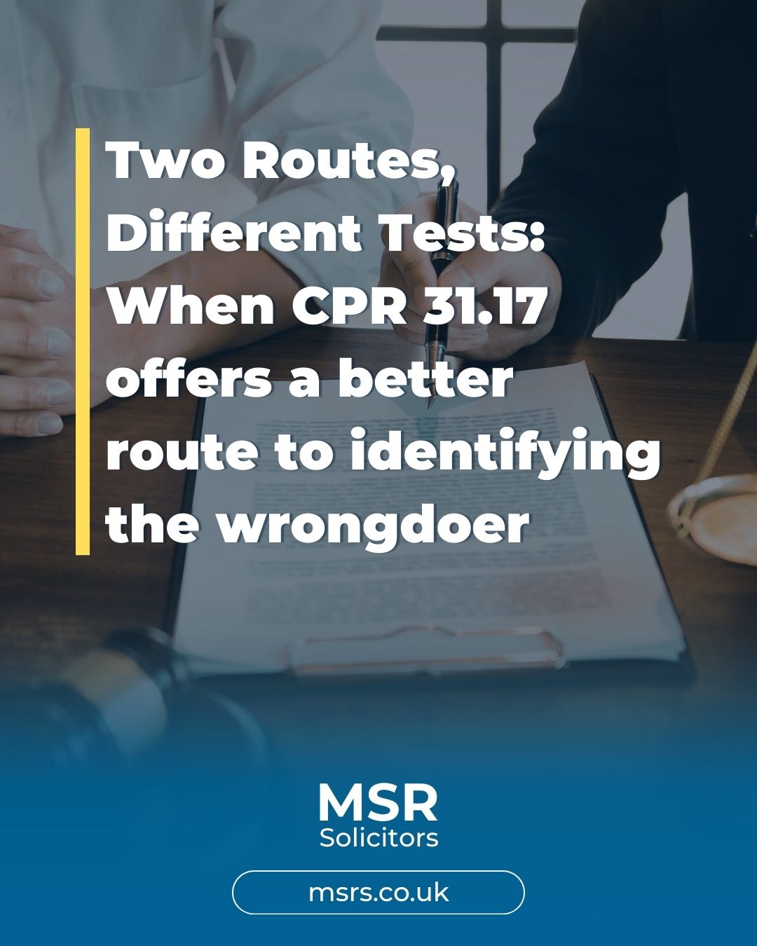 MSR Solicitors - ⚖️ Alternative to Norwich Pharmacal... | Facebook