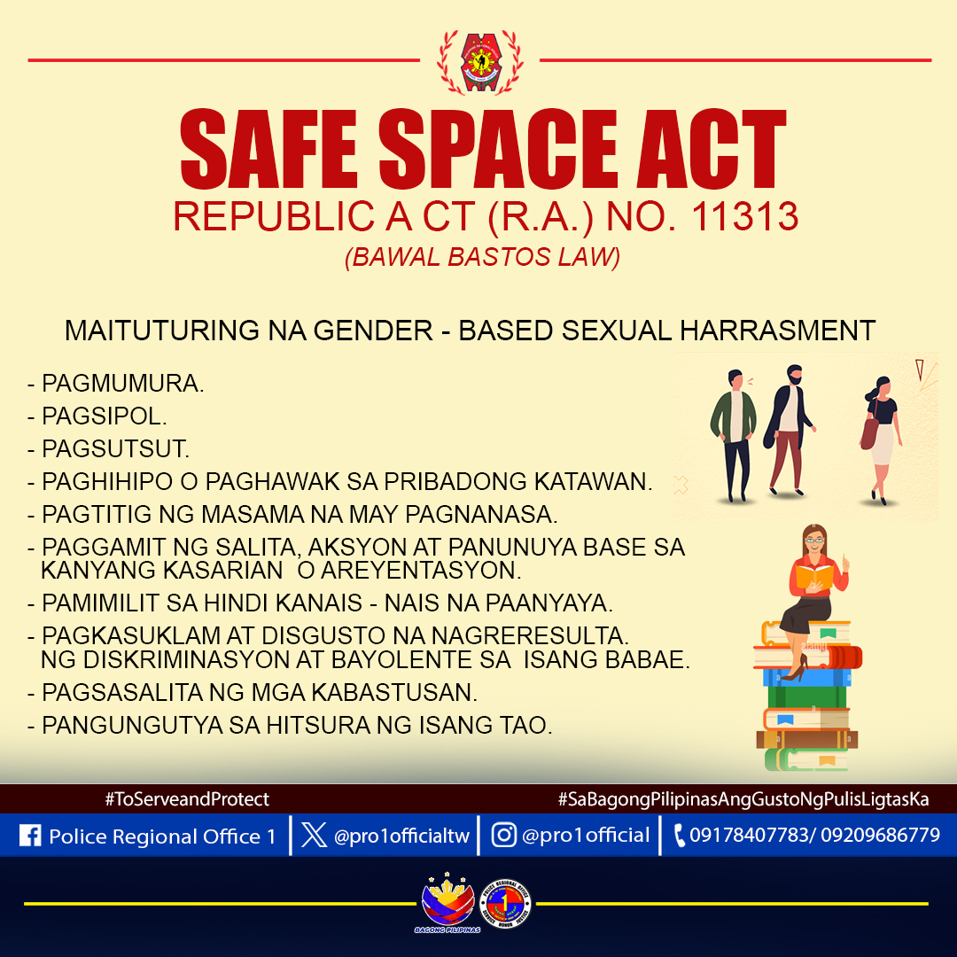 Police - Safe Space Act #SaBagongPilipinasAngGustongPulisLigtasKa # ...
