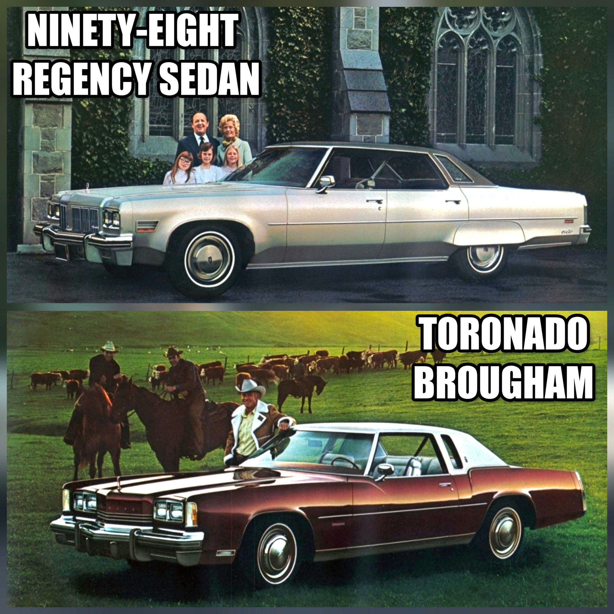 1978 Oldsmobile Ninety-Eight Regency Town Sedan & Toronado Brougham XS
