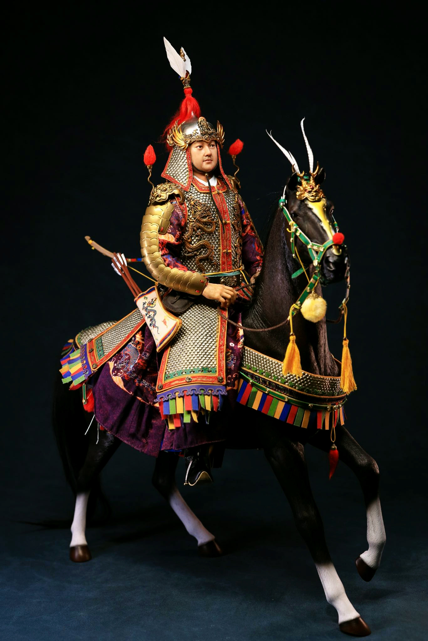 Ming dynasty emperor in parade armor