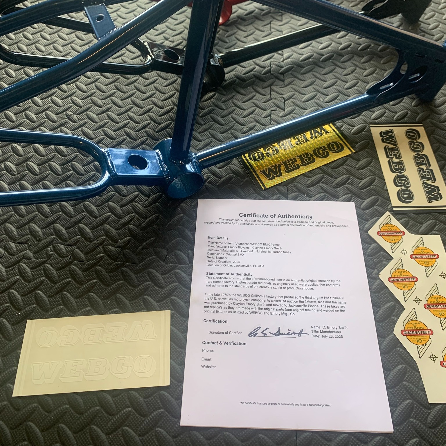 Webco BMX bikes made from old materials