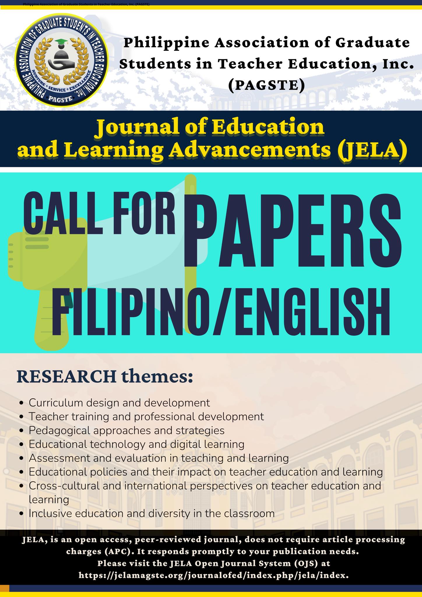 Journal of Education and Learning Advancements | Manila