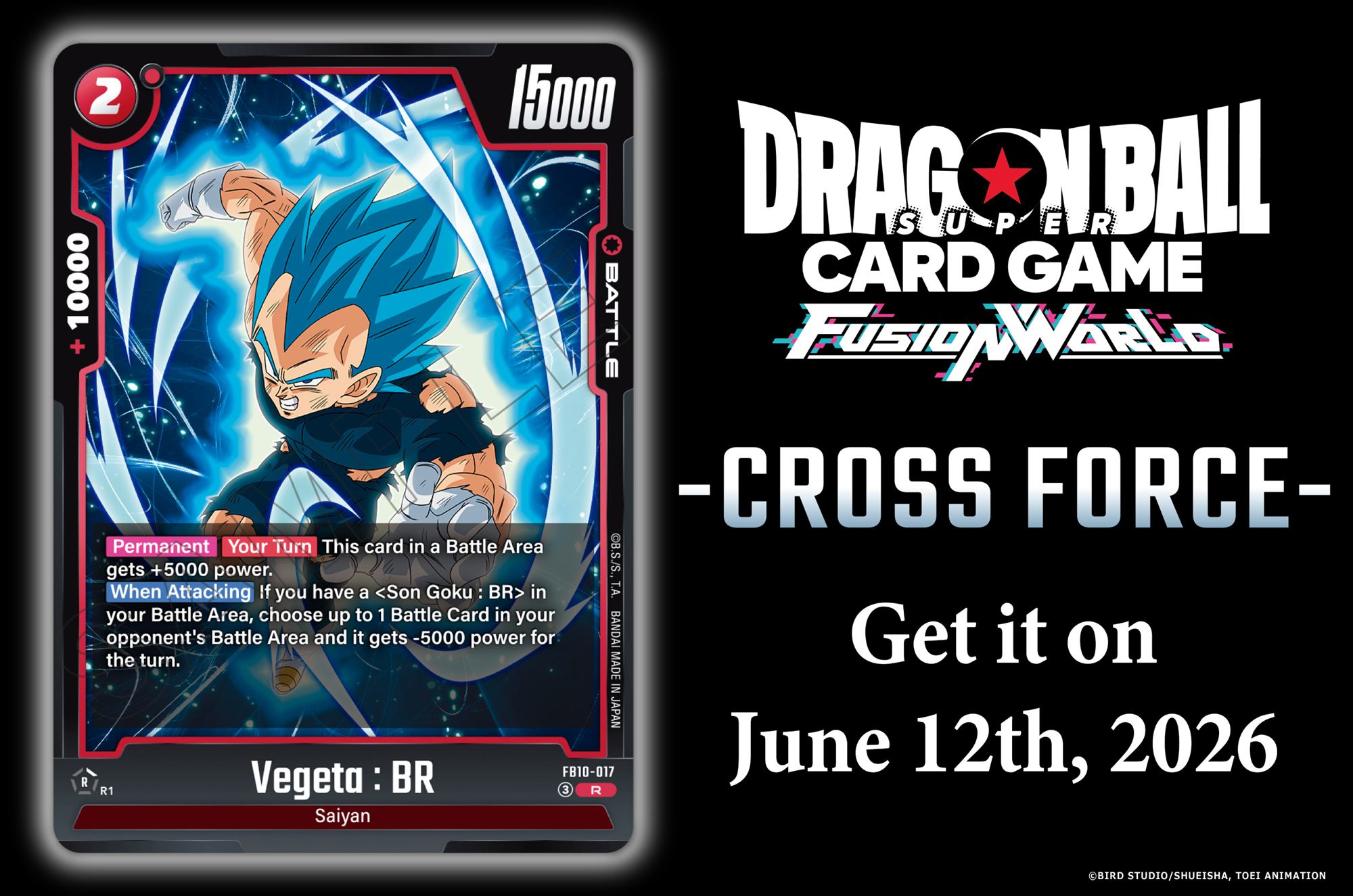 New Dragon Ball Super card: Vegeta from Story Booster 01