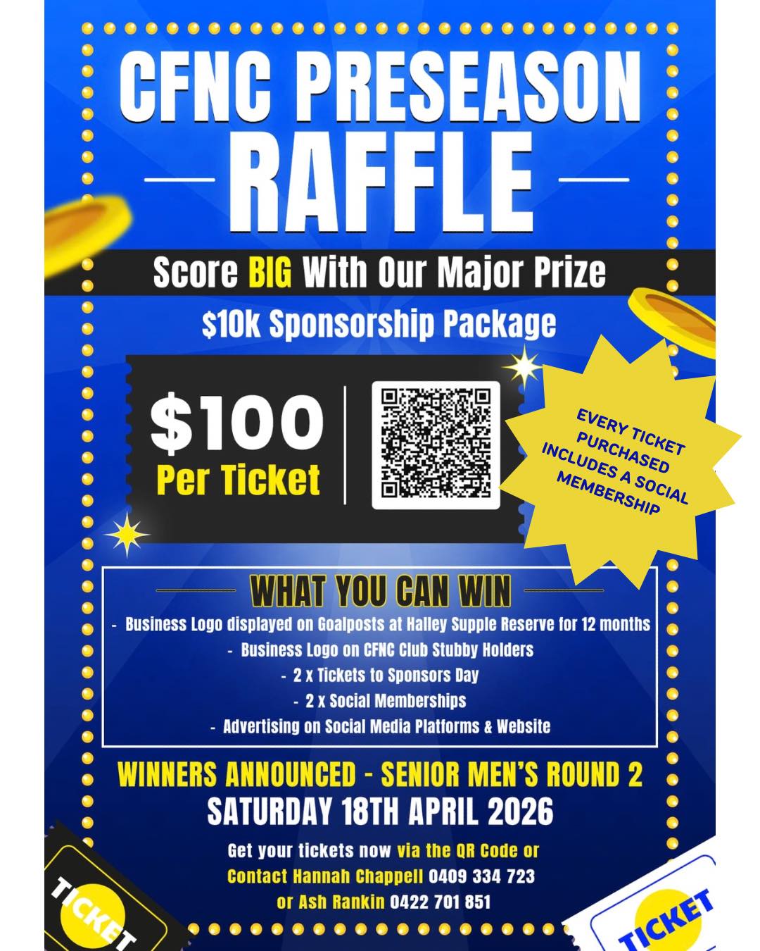 Coldstream FNC - 🔵⚪️ 2026 Pre-Season Raffle ⚪️🔵 Don’t... | Facebook