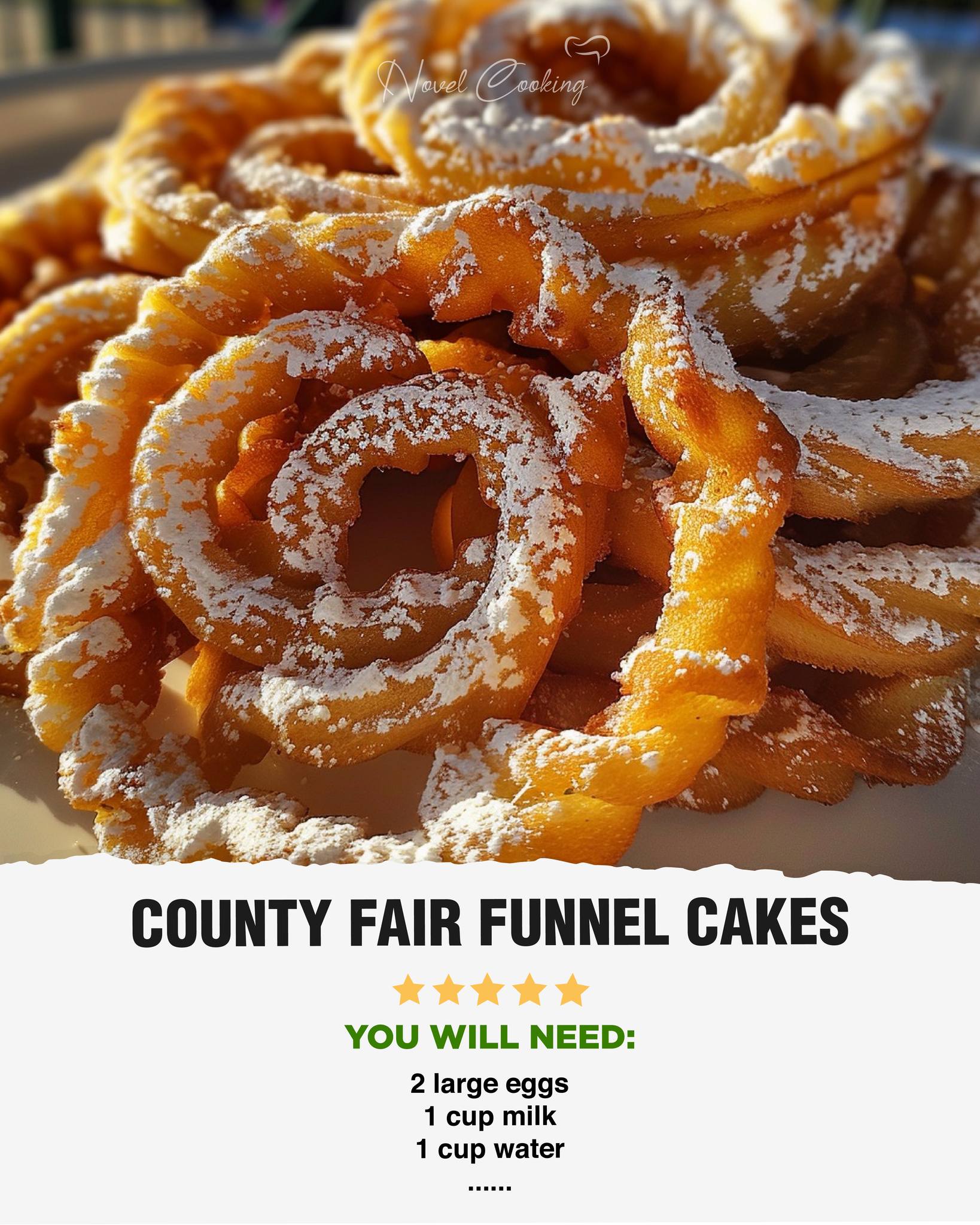 Novel - County Fair Funnel Cakes Crispy County Fair Funnel Cakes with ...