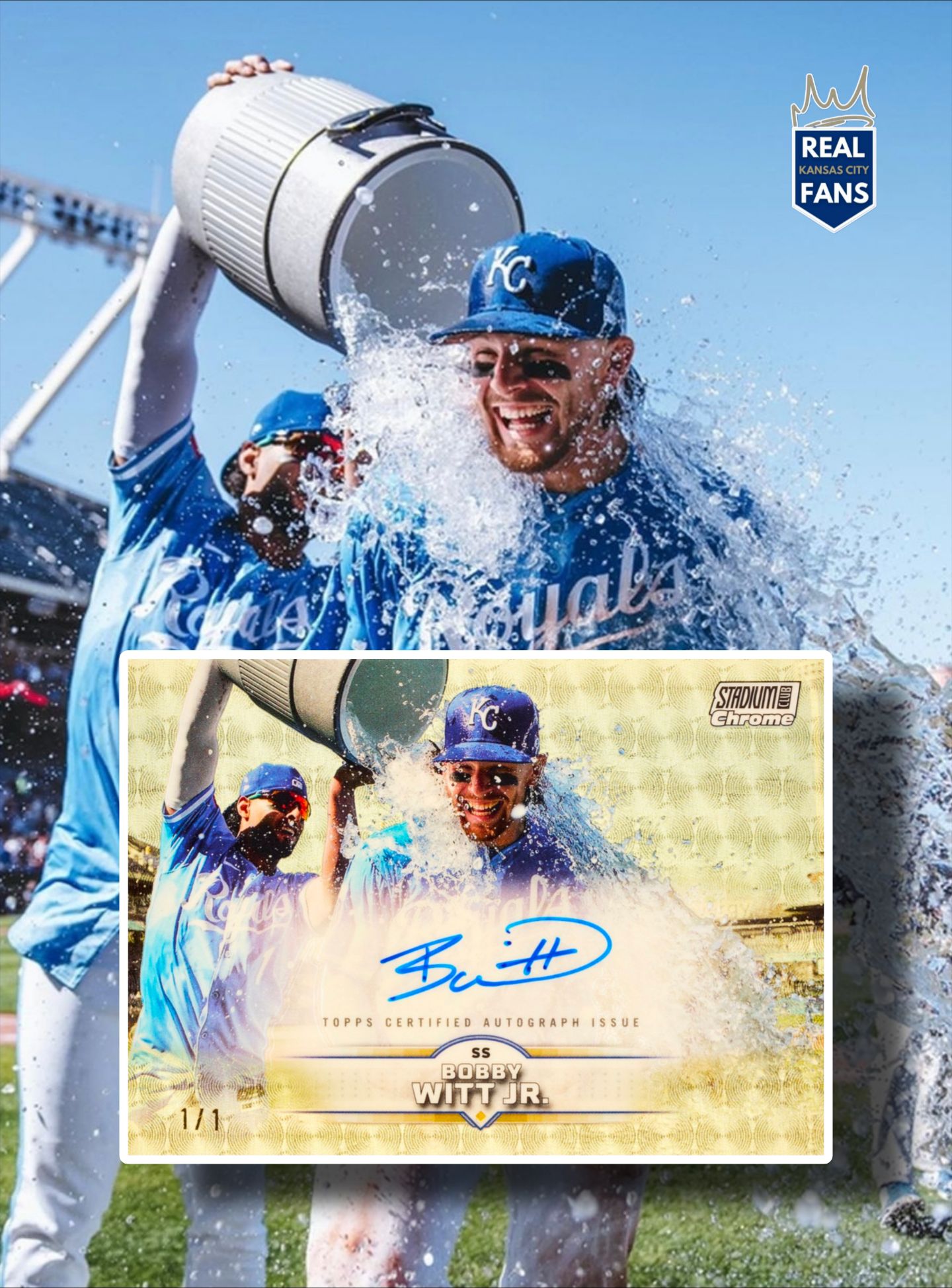 This 1-of-1 Bobby Witt Jr. Chrome Superfractor auto is ????