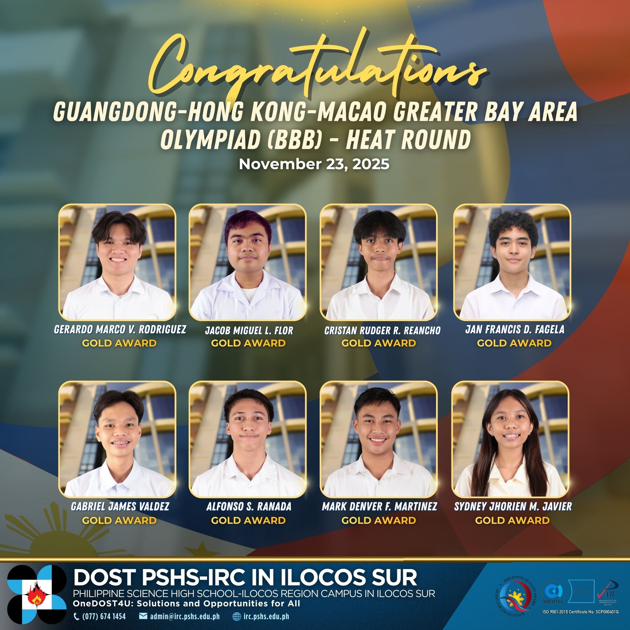 𝐏𝐒𝐇𝐒-𝐈𝐑𝐂 𝐬𝐜𝐡𝐨𝐥𝐚𝐫𝐬 𝐞𝐱𝐜𝐞𝐥 𝐚𝐭 𝐭𝐡𝐞 𝐁𝐁𝐁 𝐎𝐥𝐲𝐦𝐩𝐢𝐚𝐝 𝐇𝐞𝐚𝐭 𝐑𝐨𝐮𝐧𝐝 Scholars from ...