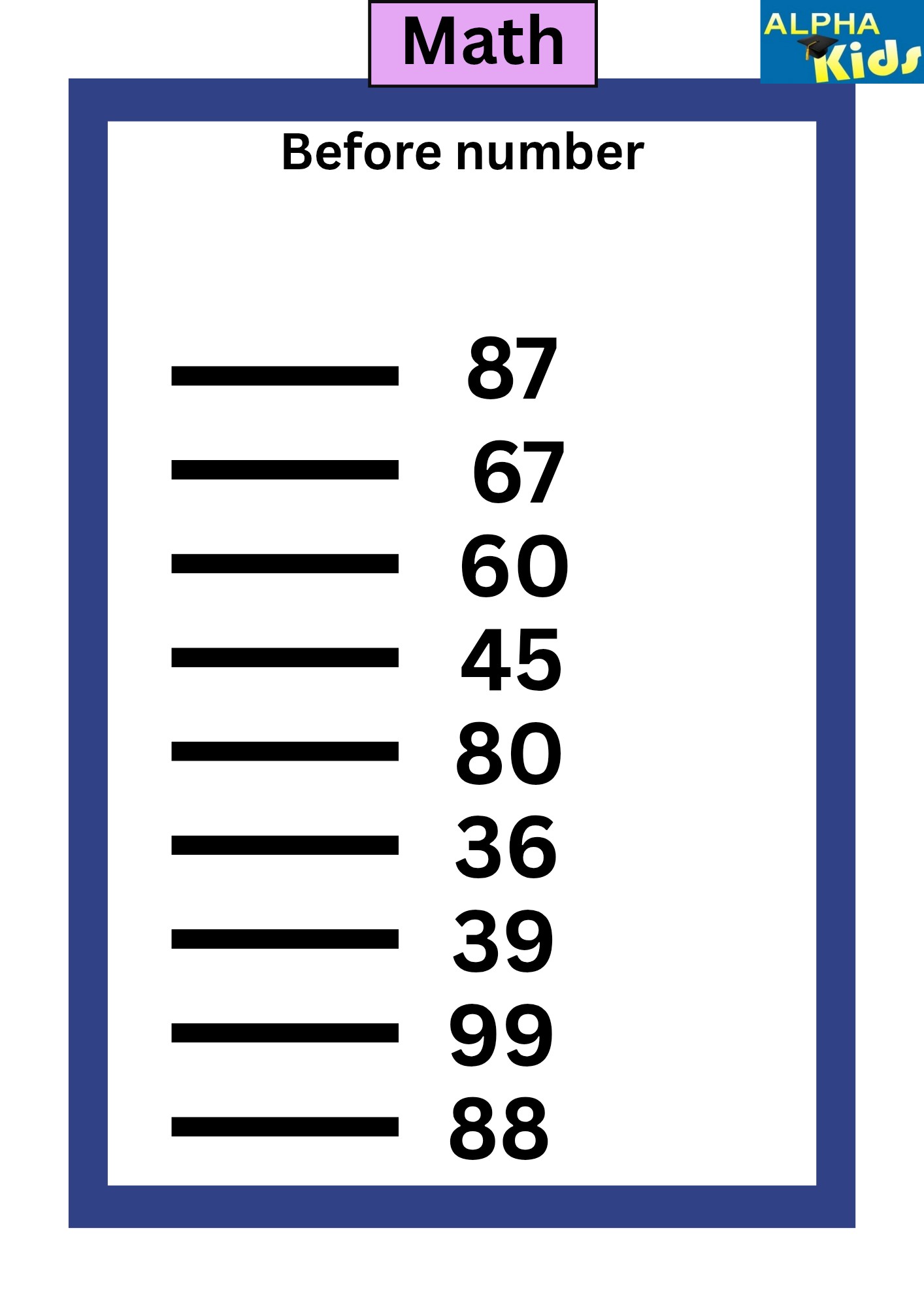 Math worksheet... - Alpha kids :worksheets and activities | Facebook