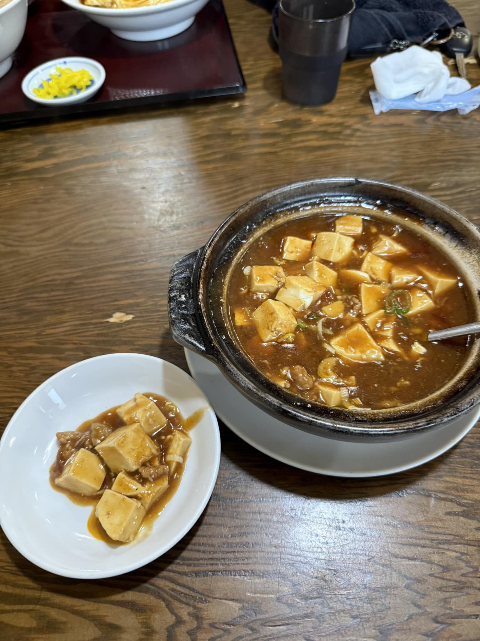 今日の昼は、麻婆豆腐🤗❗️