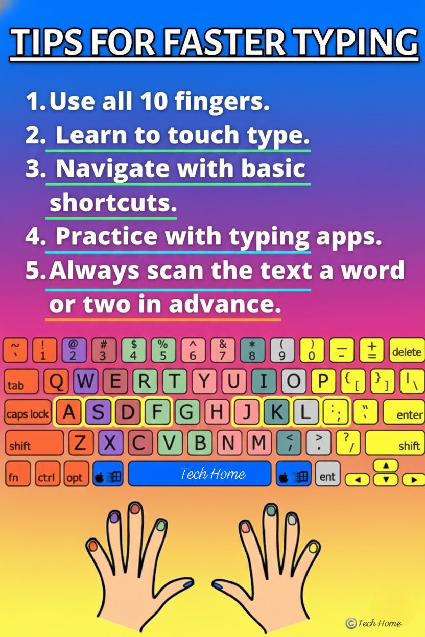 Tech - Tips For Faster Typing⚡ . . #typing #typingchallenge # ...