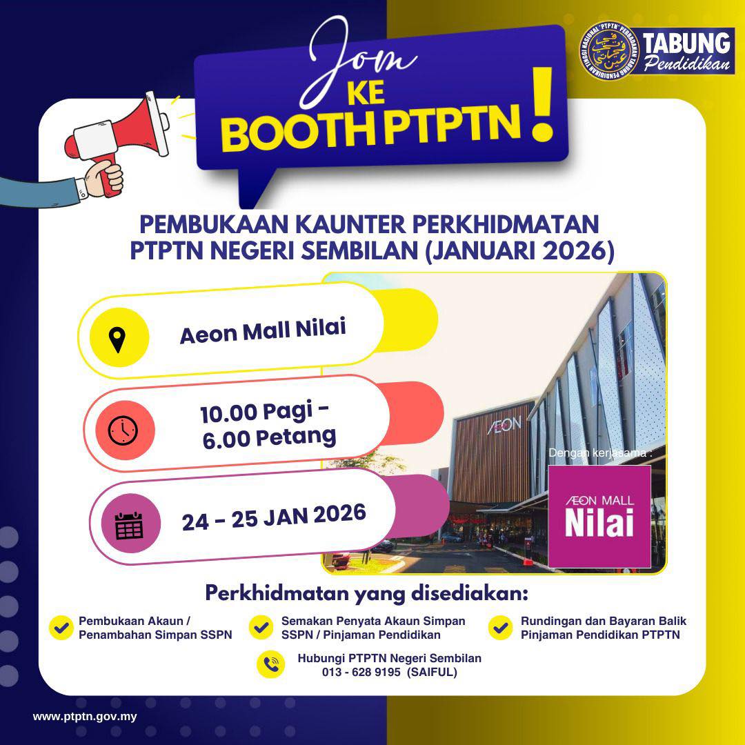 AEON MALL Nilai - 🎓 Visit the PTPTN Booth at AEON Mall... | Facebook