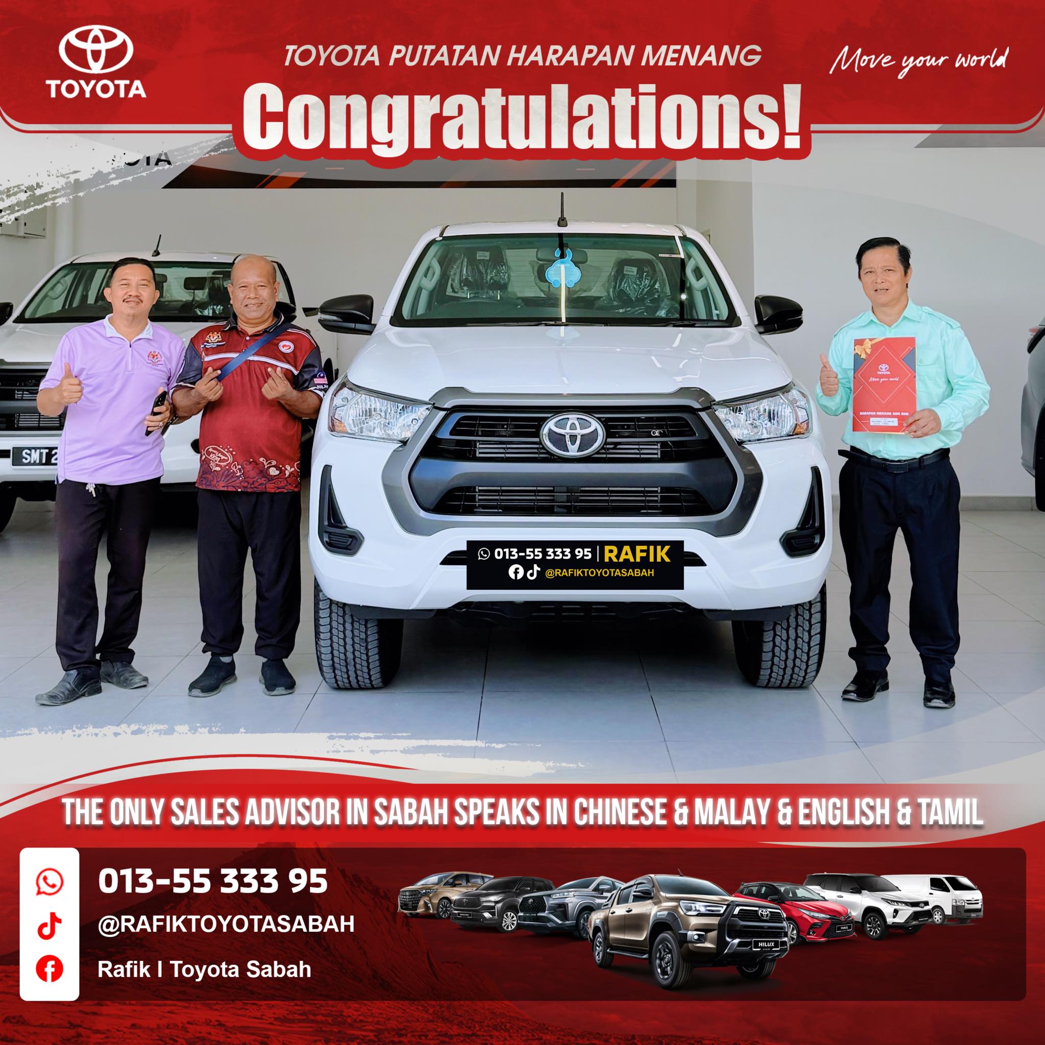 Rafik - Done Delivery for Toyota Hilux. Terima kasih kepada Pejabat ...