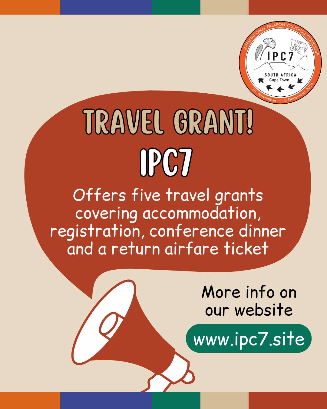 IPC7 - 🎓 IPC7 Travel Grants – Call for Applications The... | Facebook