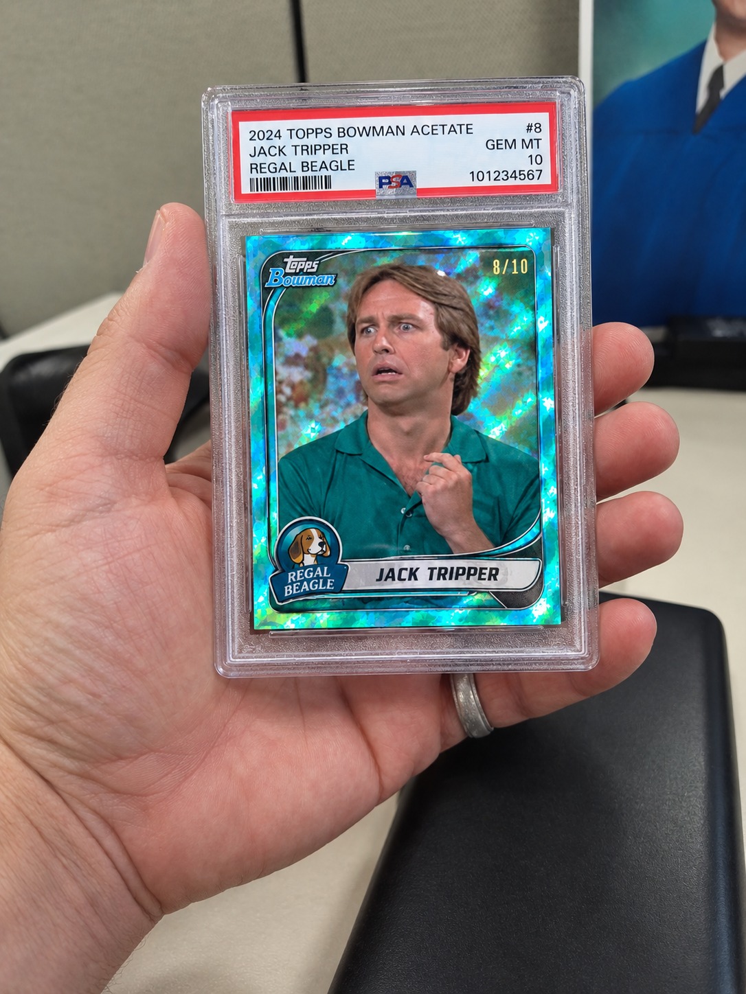 PSA 10 Jack Tripper 2024 Topps Bowman Acetate Card Review