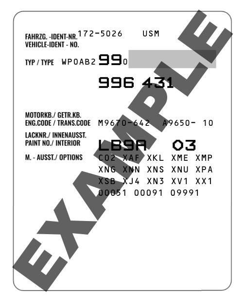 Can I decode Porsche 996.1 option codes and recreate a window