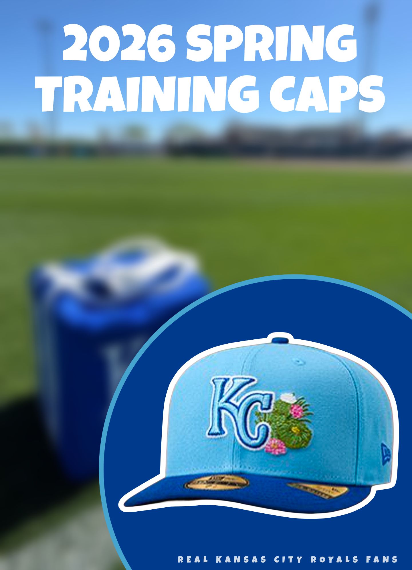 Here is a look at the 2026 Spring Training hats for the Royals