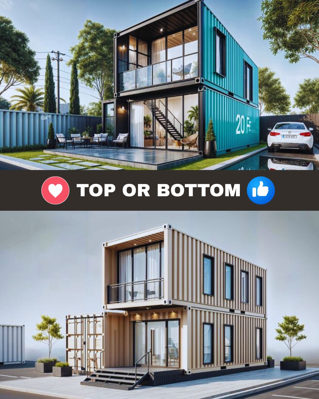 Luxury - Top Design: This container home is a two-story structure made ...