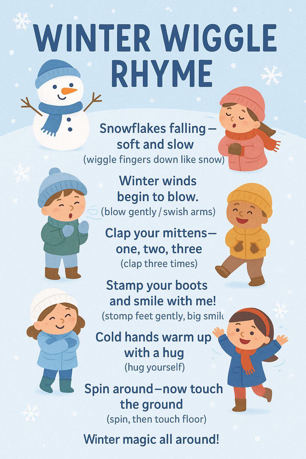 Sensory Play | ️ Winter Wiggle Rhyme Time | Facebook