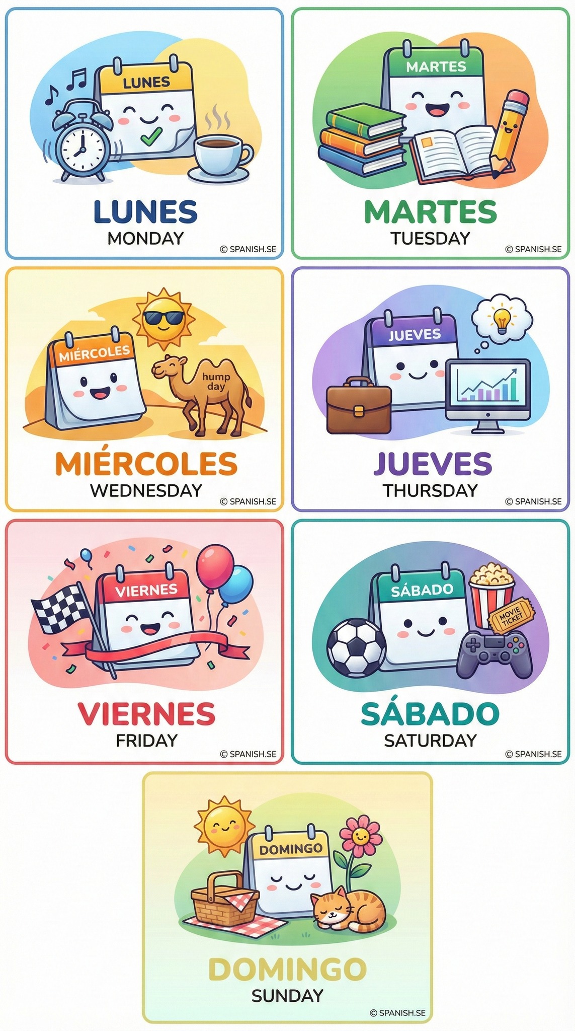 Spanish.se - Days of the week in Spanish | Days of the... | Facebook