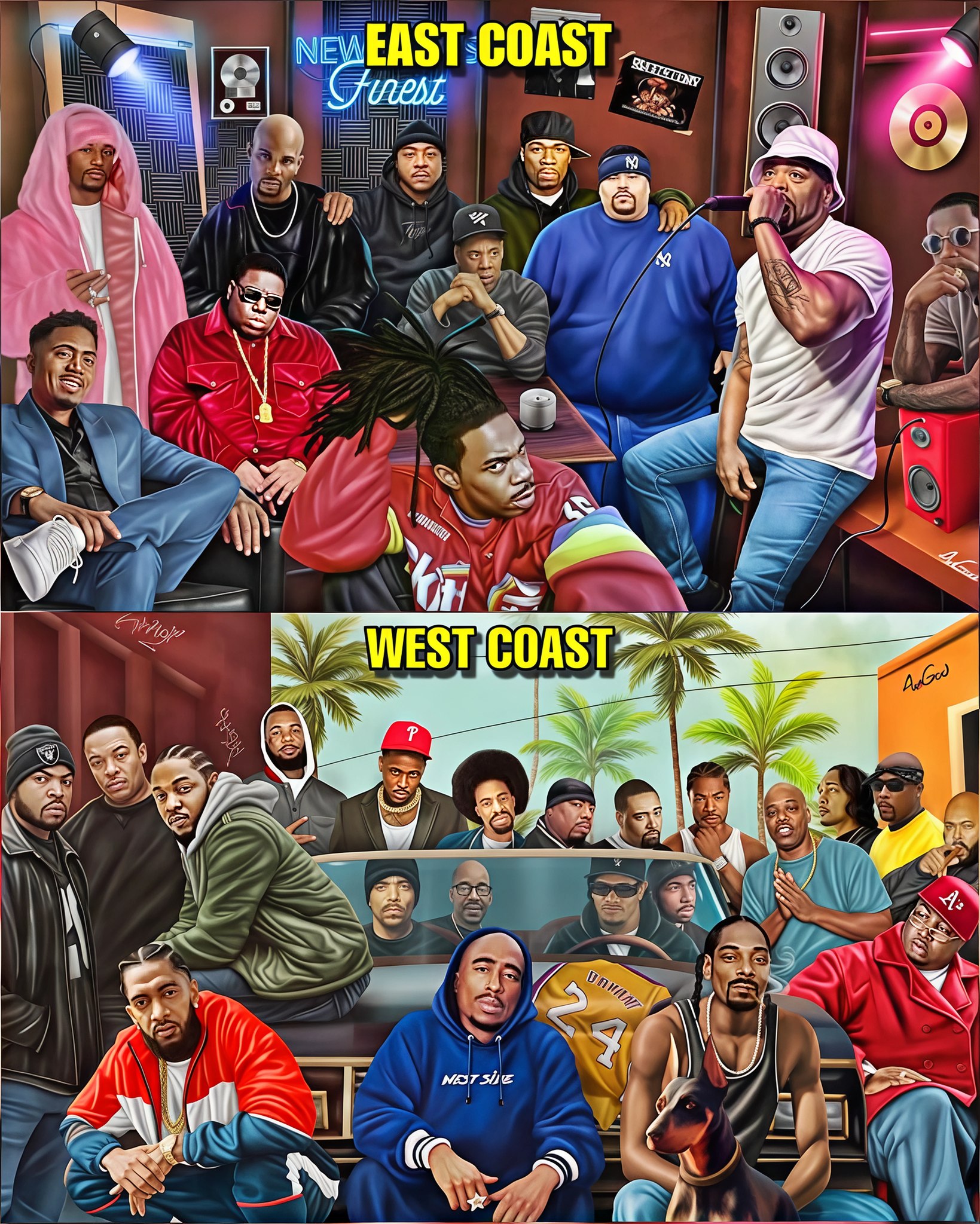 洋楽 Northtown vs. Westside I g-rap gangsta East Coast Rap vs. West Coast Rap - Iconic 🔥