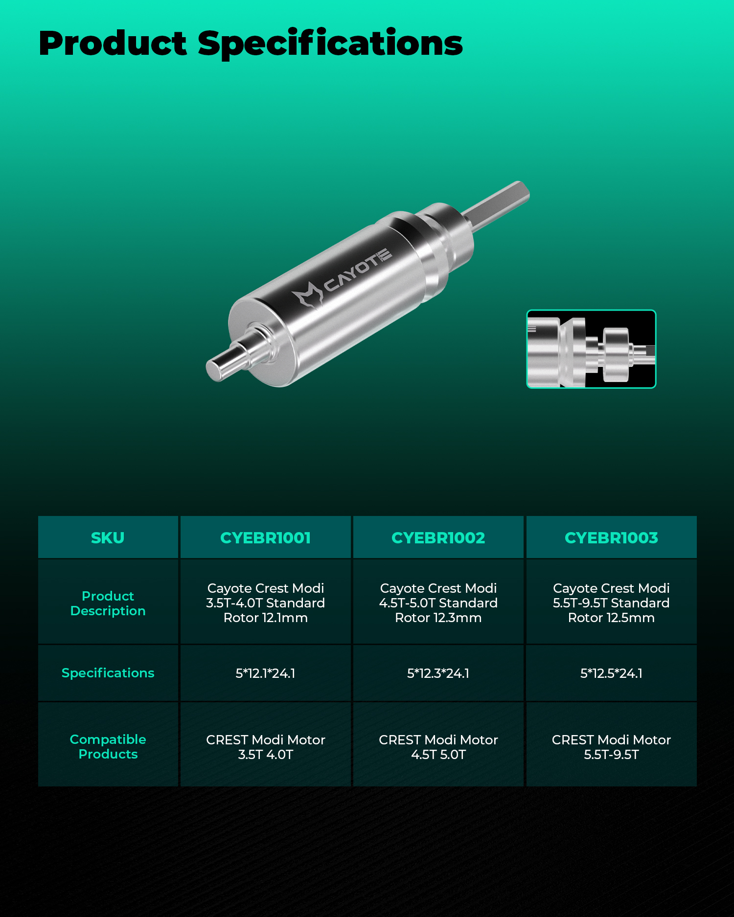 🔧 Cayote CREST Modi Rotor Lineup Fine-tune your motor performance