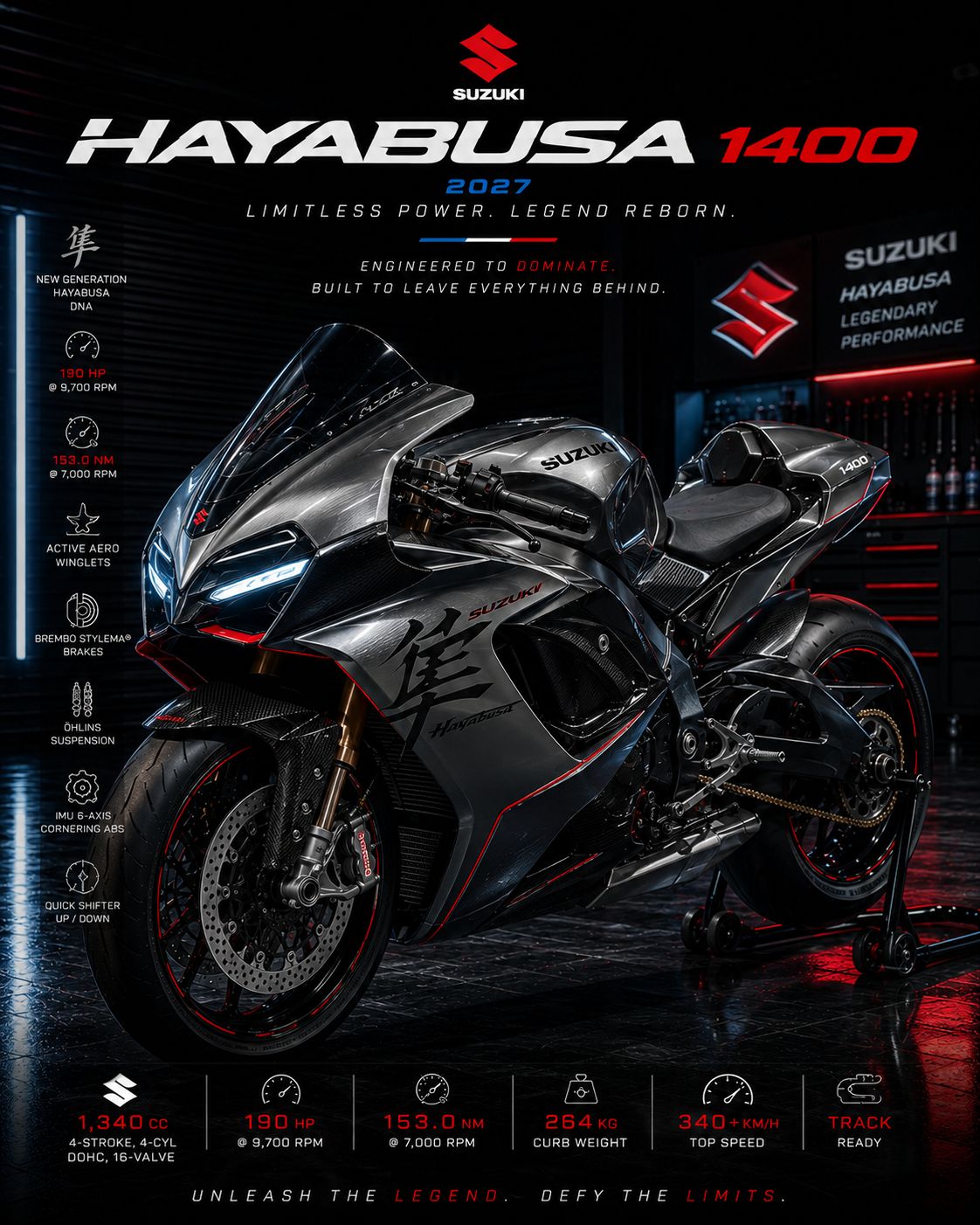 🚀 2027 HAYABUSA 1400 🚀 Not just a motorcycle. A statement of
