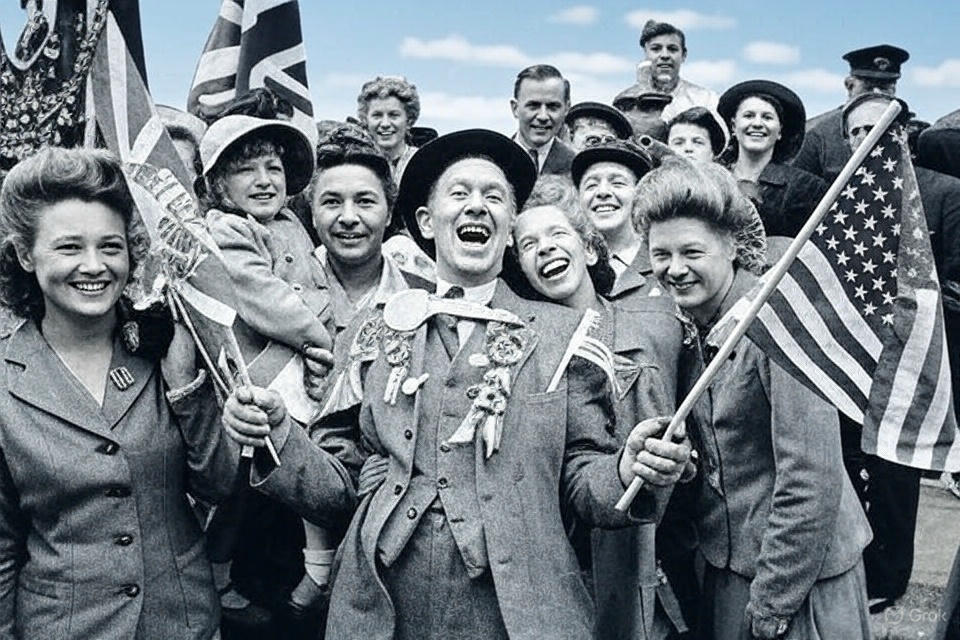 History - Civilians across America erupted in joyous, emotional ...
