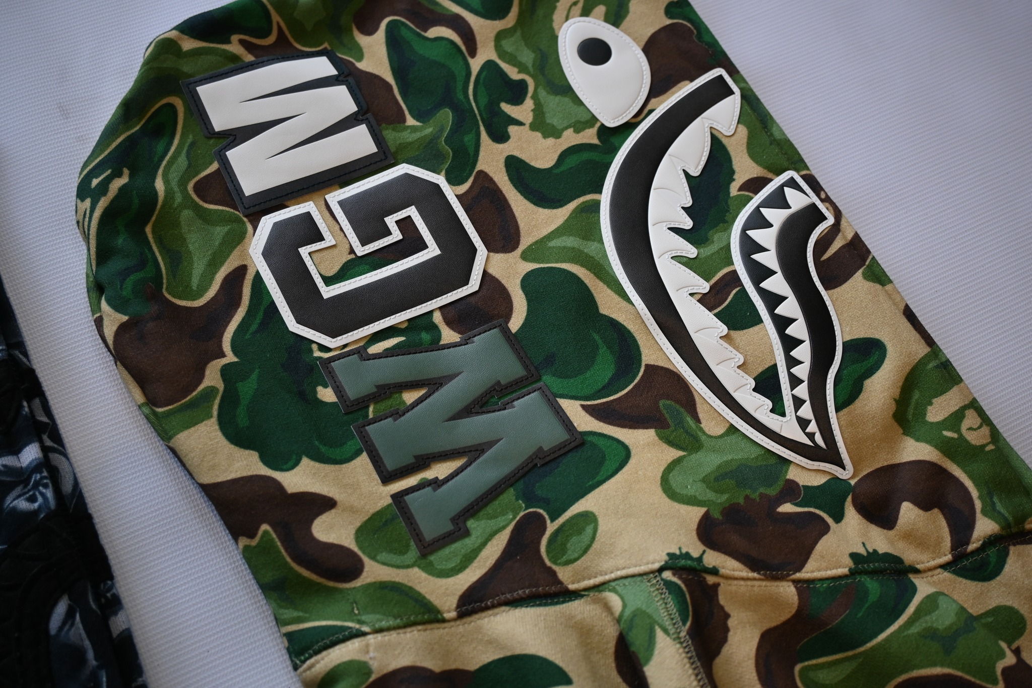 WINDSTOPPER 1ST CAMO SHARK HOODIE JACKET #bape