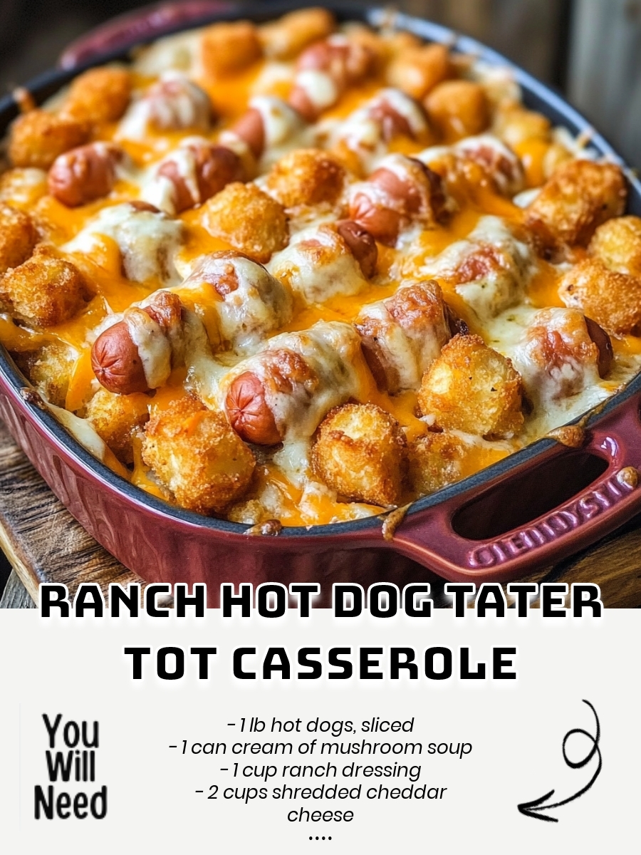 Ranch Hot Dog Tater Tot... - Cheap Delicious Recipes
