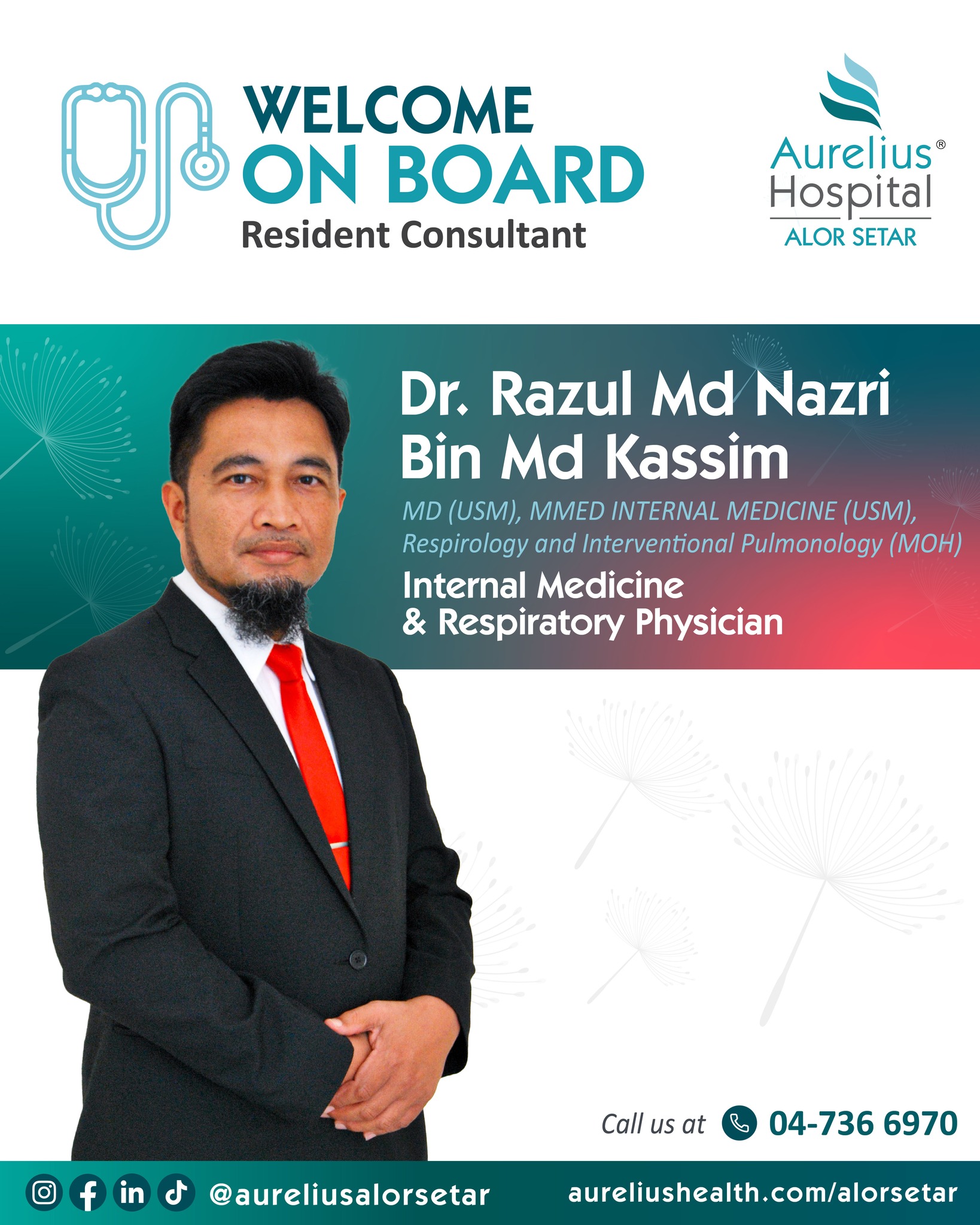 Aurelius - We’re excited to announce that Dr. Razul Md Nazri, our ...